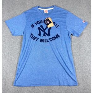 New York Yankees Bronx Build Homage T Shirt Small Blue Graphic NWT DEADSTOCK